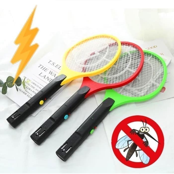 Raket Nyamuk Vanstar Warna Bisa Dicharger / Alat Setrum Pembunuh Lalat Rechargeable