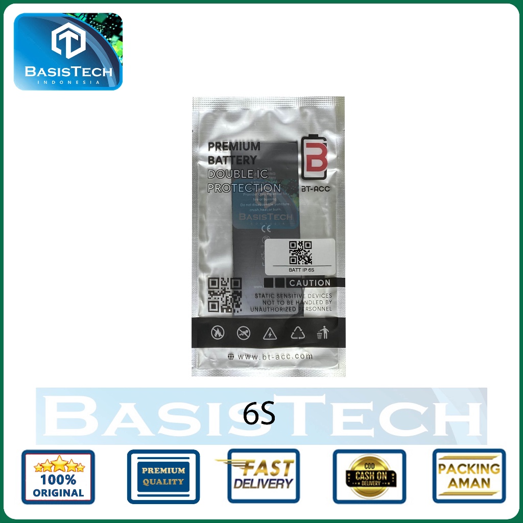 BATERAI FOR IPHONE 6S - BASISTECH BT-ACC DOUBLE IC POWER PROTECTION