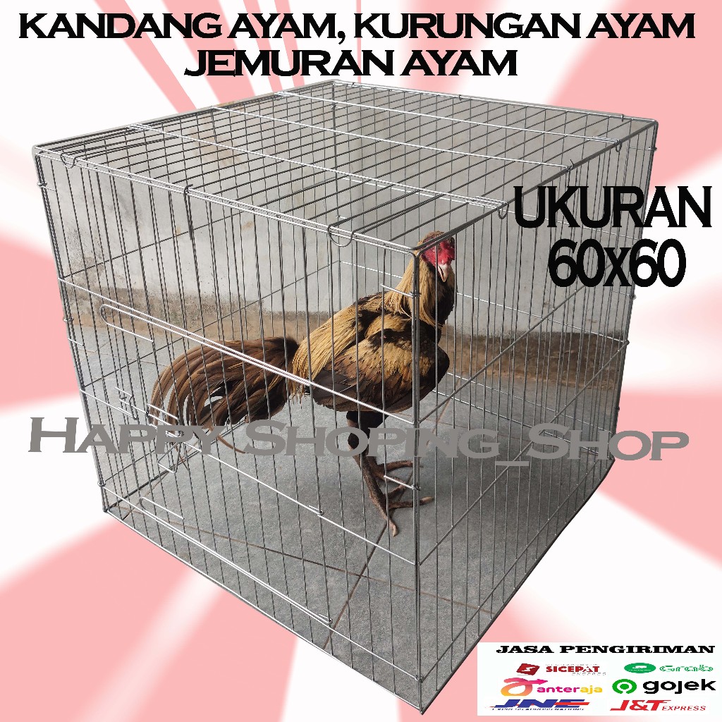 kandang ayam bisa di lipat bahan besi, kurungan ayam, jemuran ayam