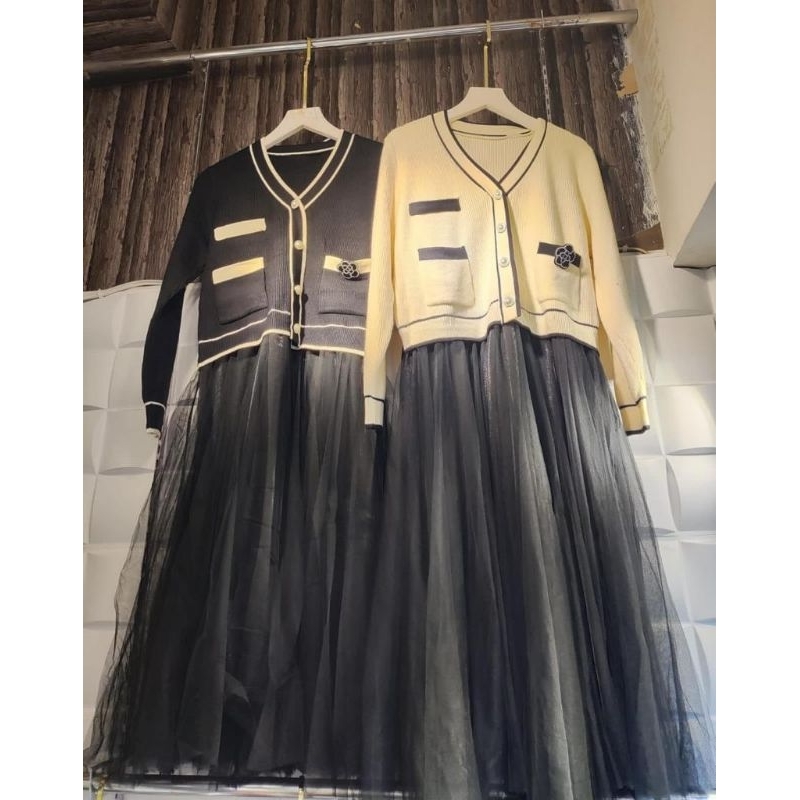 ATALLA MIDI DRESS IMPORT//RAJUT PREMKUM MIX TUTU PREMIUM FULL FURING//SUPER MEWAH BANGET