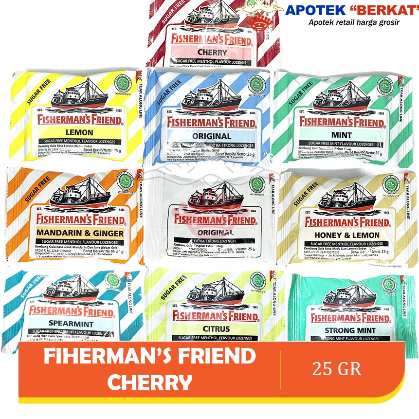 

[G0D] Permen Fisherman's Friend Original 25 gram Aneka Rasa Fishermen Best Seller ⌒)