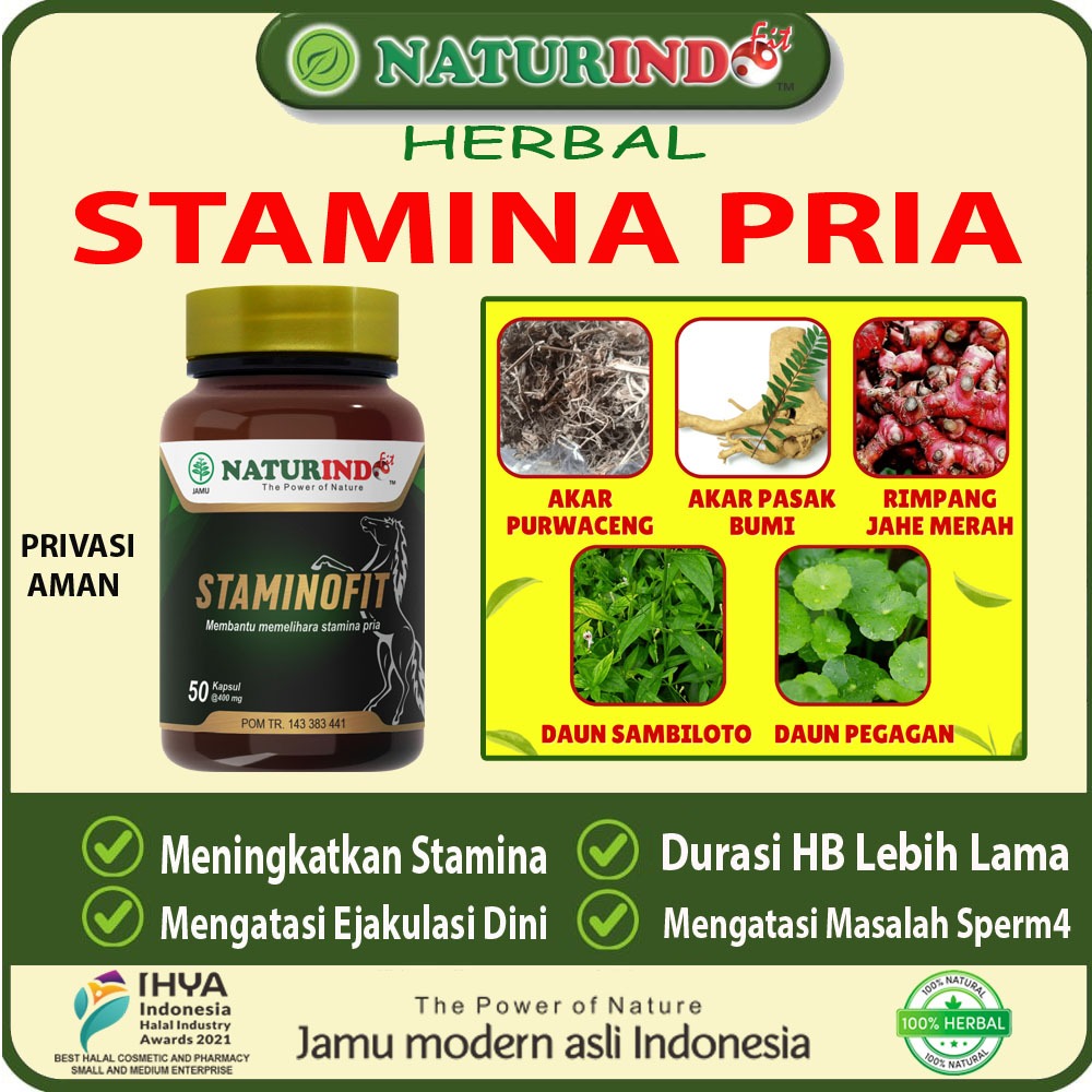 Staminofit Obat Kuat Stamina Pria Tahan Lama Ejakulasi Dini Meningkatkan stamina Herbal Naturindo