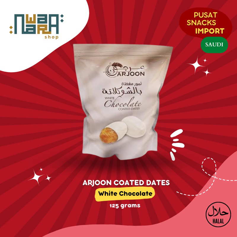 

ARJOON COATED DATES WITH WHITE CHOCOLATE 125gr | COKLAT KURMA ARJOON DENGAN COKLAT PUTIH