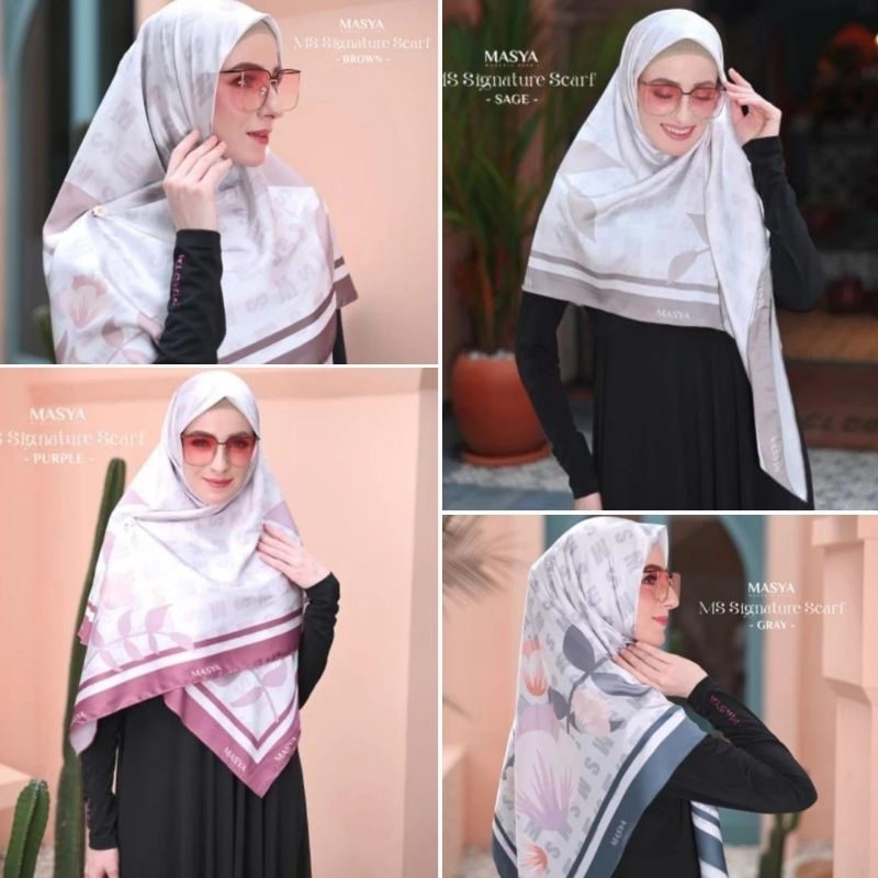 Masya Syari Original Terbaru Kerudung Krudung Hijab Jilbab Scarf Segi Empat 4 Voal Premium Warna Sag