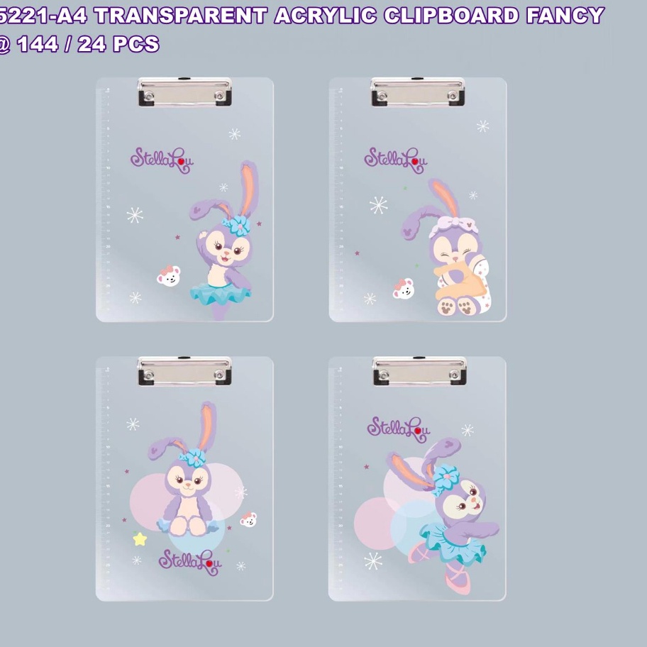 

Dijual Apazada - Papan Jalan Transparan Acrylic Motif / Clipboard Folio / Papan Ujian / Alas Ujian / Papan Jalan A4 Fancy ➞✸✿