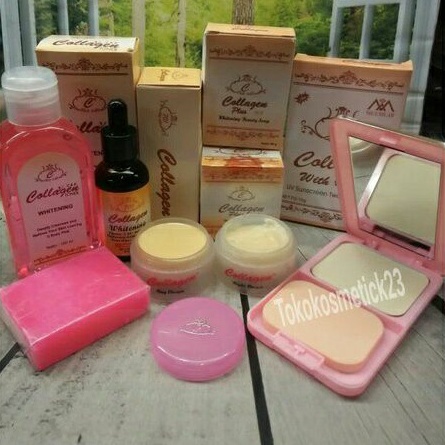 Flas Sale 12.12 PAKET LENGKAP CREAM 'COLLAGEN' 6iN1 + BEDAK TWC .,,.,.,