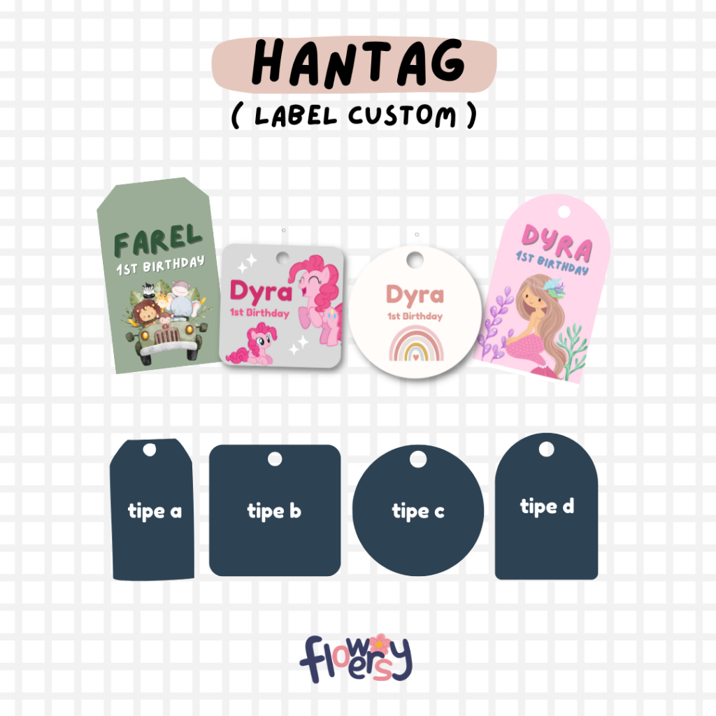 

Hang Tag Ulang Tahun Anak Custom / Tag Label hampers