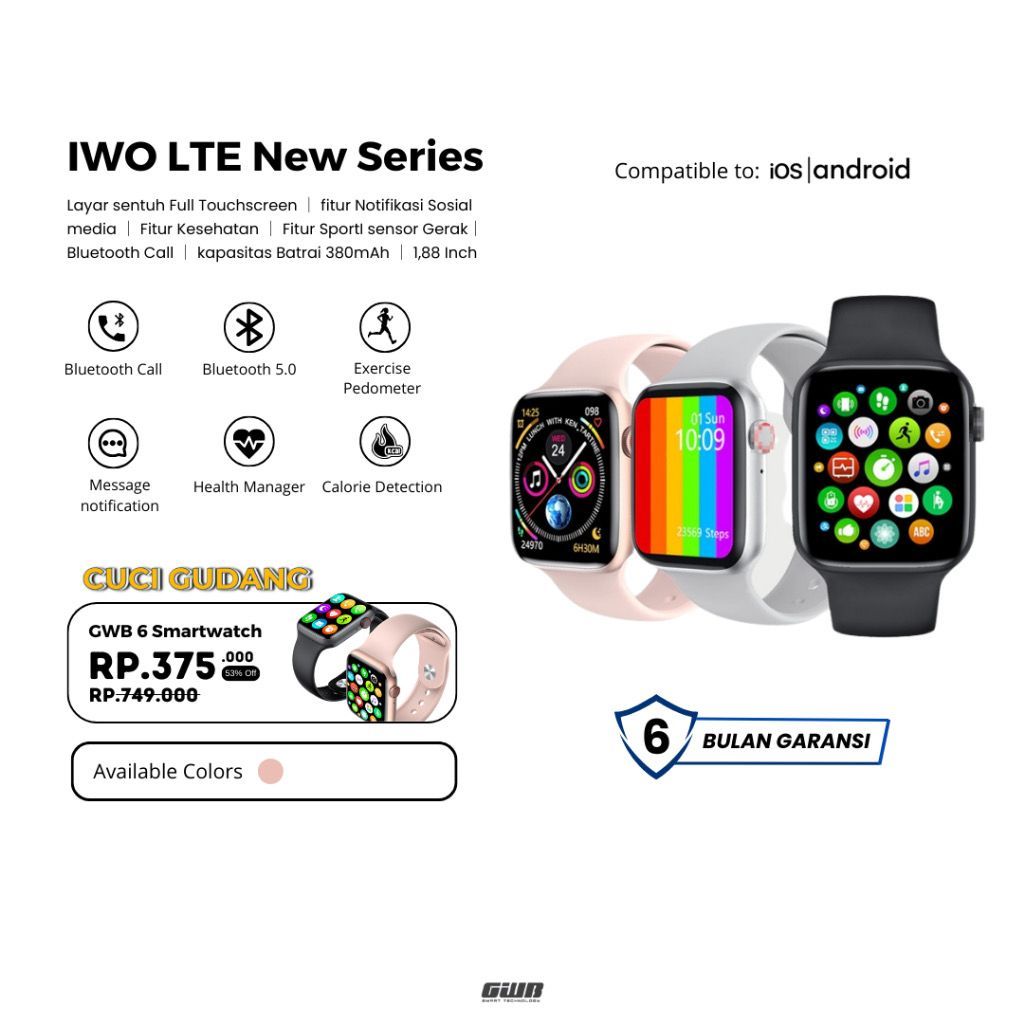 IWO LTE | Smartwatch Original for IOS & Android