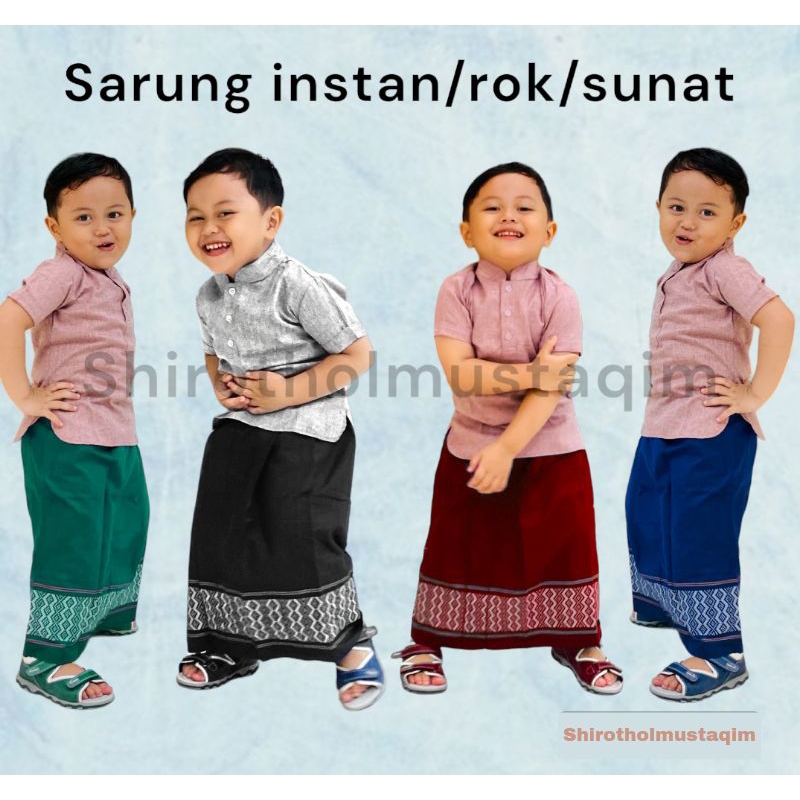 sarung instan anak 1-9 tahun / sarung sunat anak / sarung anak model rok