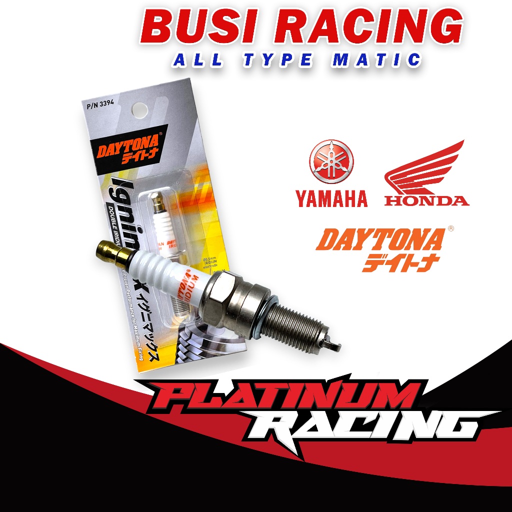 BUSI RACING IRIDIUM - DAYTONA DOUBLE IRIDIUM - NMAX - PCX - ADV - VARIO 125 - 150 - BEAT FI - GENIO 