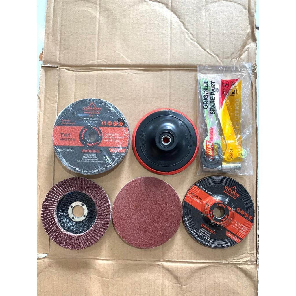 PROMO 12.12 PAKET TERLARIS Komplit Mata Potong Gerinda Besi/Kayu/Keramik/Poles Amplas Pad untuk Geri
