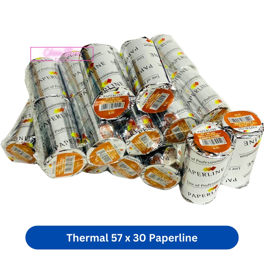 

Kertas Kasir Struk Thermal Paperline 57x30mm Coreless Tanpa Tulang