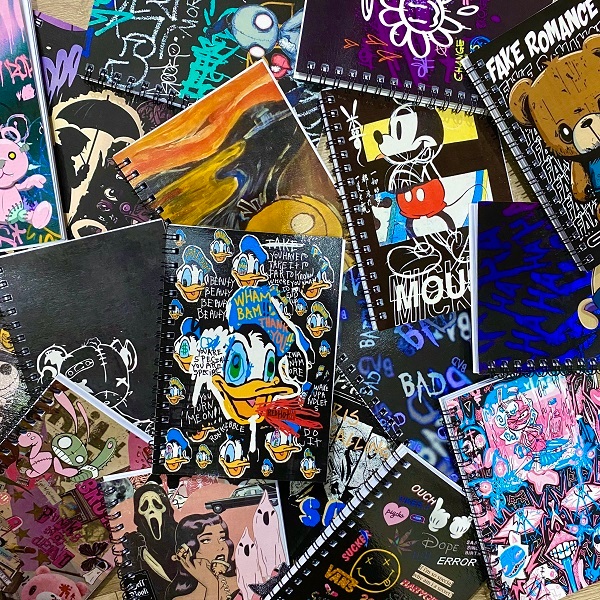 

NOTEBOOK NOTES BOOK KECIL A6 SPOOKY ART JURNAL JOURNAL BUKU CATATAN BUKU TULIS DIARY AGENDA PLANNER SPIRAL AESTHETIC