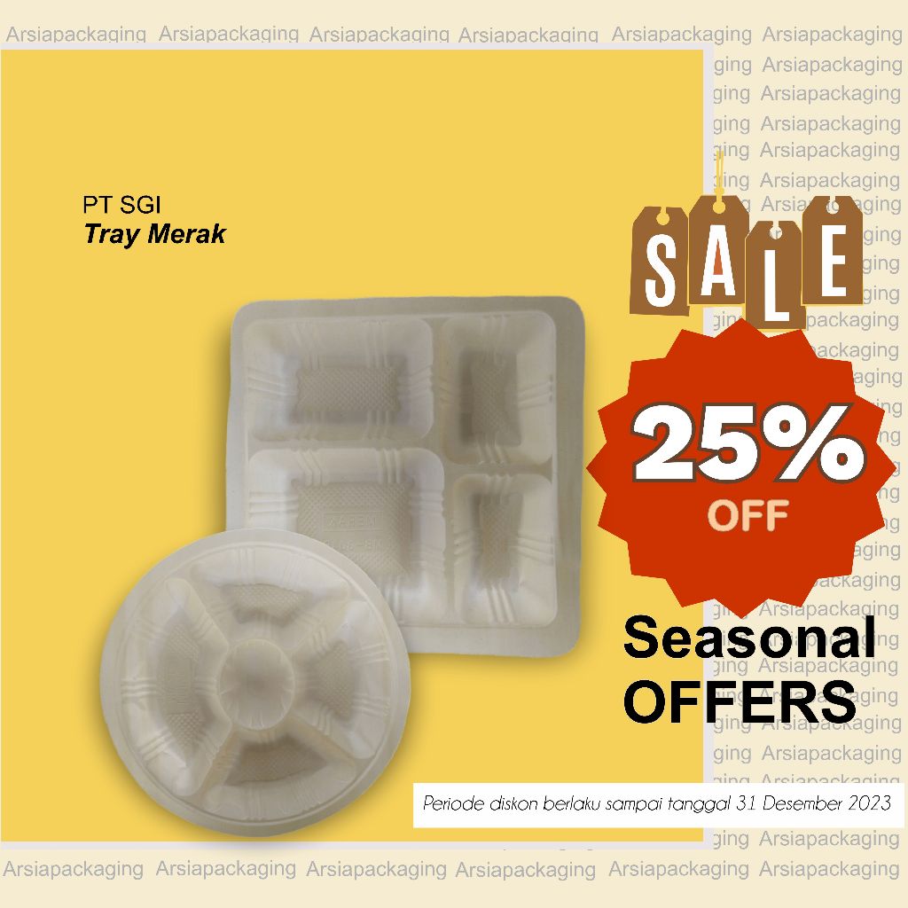 Tray Mika Makanan/Tray Nasi/Kotak-Bulat - MERAK (Arsiapackaging)
