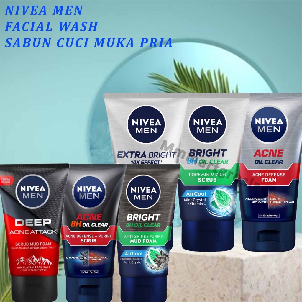 Nivea Men / Facial Foam Varian / Sabun Cuci Muka Pria / 100ml