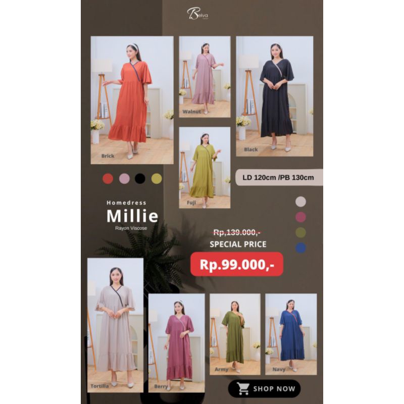 SPESIAL PRICE II Millie Homedress by Belva Fashion//Qisma Store