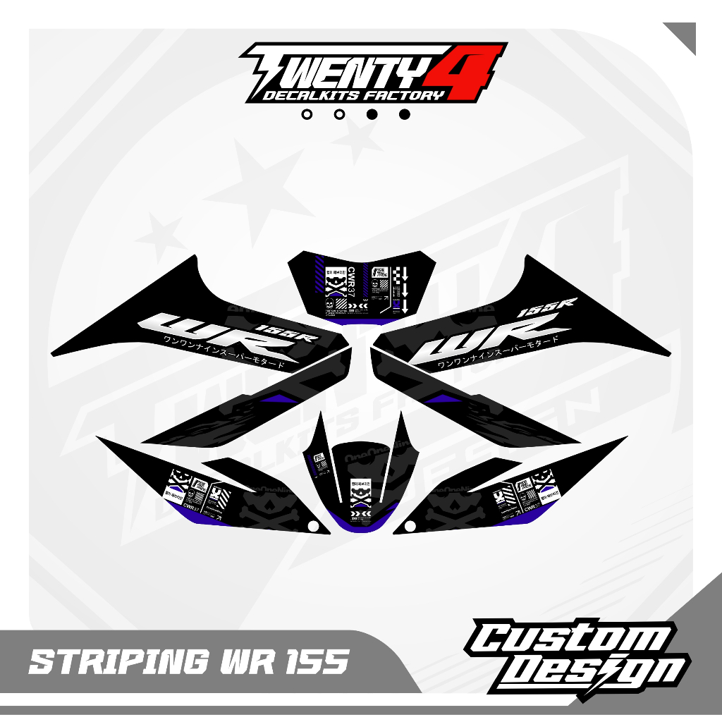 Striping Yamaha Wr 155 Design Custom - Decal Wr 155