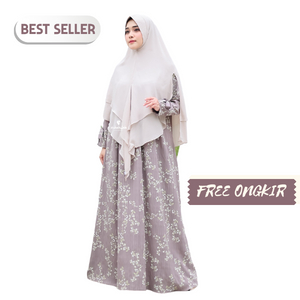 SUKAHIJAB - Safara Gamis Original Baju Pesta Mewah Crinkle Putih Brukat Remaja Terbaru 2024 Lebaran 