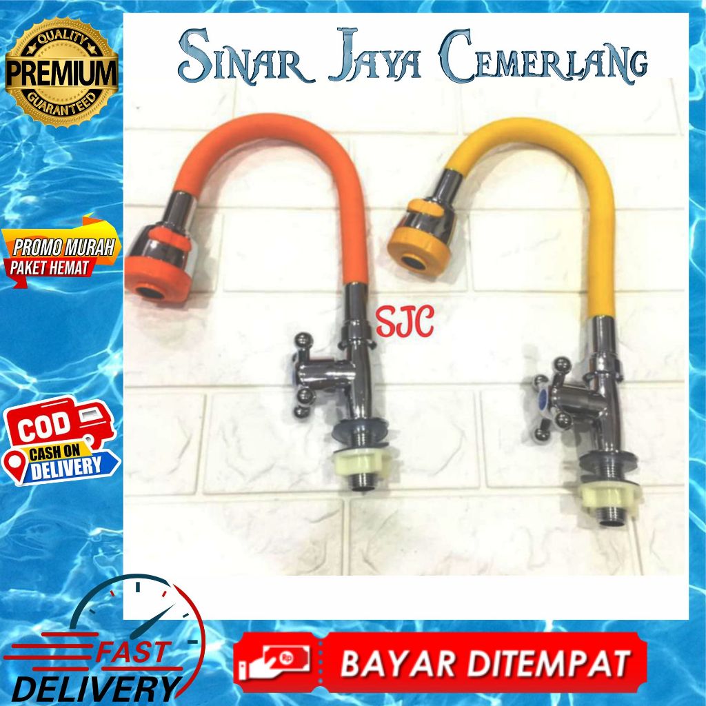 Kran Angsa Tanam Fleksibel Rubber Baling - Kran Angsa Meja Cuci Piring Bagus