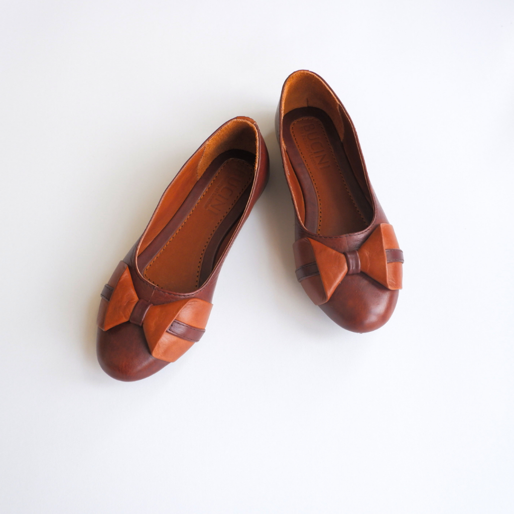 Sepatu Wanita Kulit Asli | BUCINI GV 101 P Leather Flat Shoes