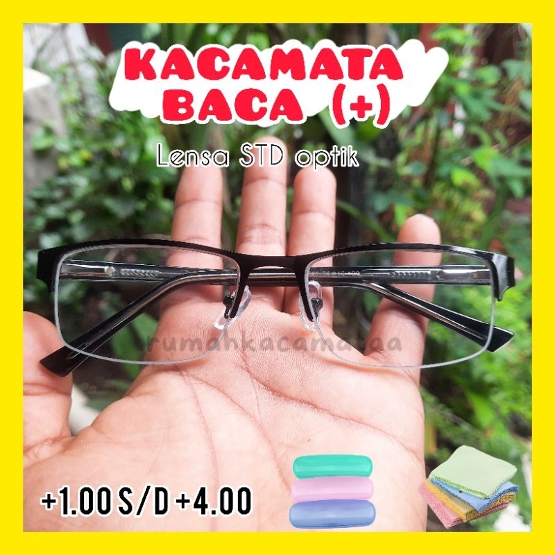 Kacamata Baca Pria dan Wanita Kacamata plus Kacamata Rabun Dekat Lensa STD optik