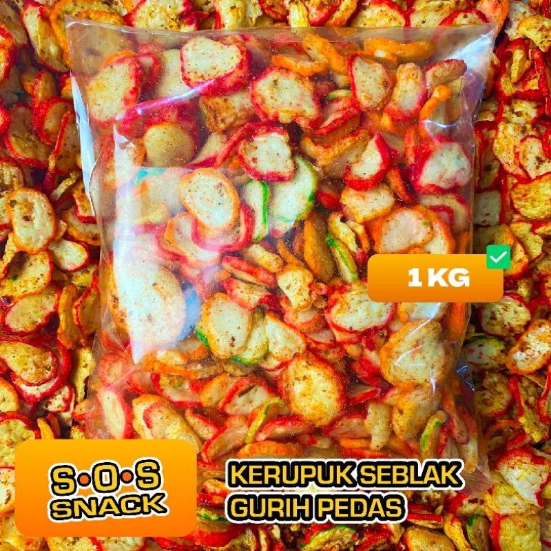 

Kerupuk Seblak Pedas Mantap 1kg Grosir