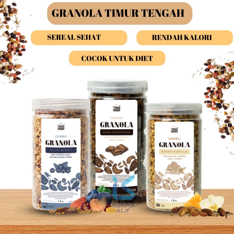 

[PRODUK-YEVGR76] Granola Timur Tengah 500 gr Sereal Sarapan Sehat Oatmeal With Almond and Mete vg0wn