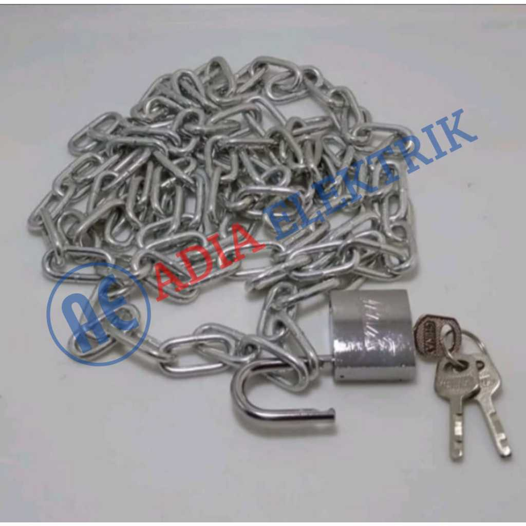 Harga Hemat   Rantai Dan Gembok 30mm Stainless / Rante Gembok Dan Kunci / Rante Gembok Pager / Rante