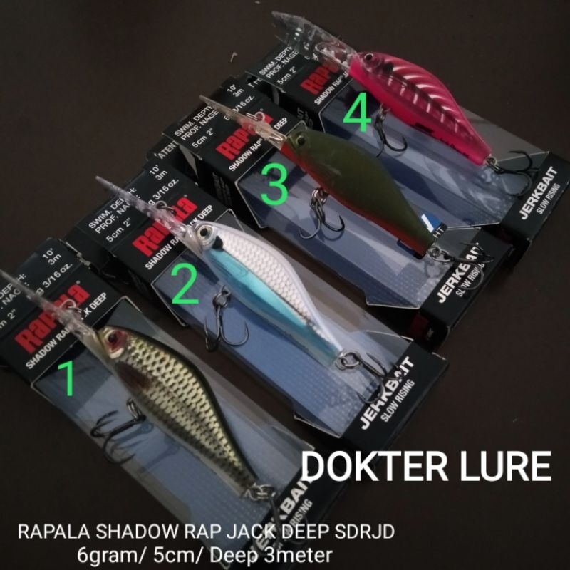 MINNOW RAPALA SHADOW RAP JACK DEEP 6gram Lure Casting