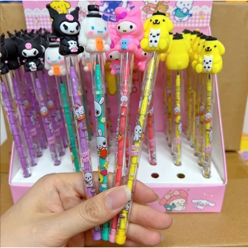 

Pensil Sanrio Pencil Susun Bensia Kuromi purin Cinnamoroll melody