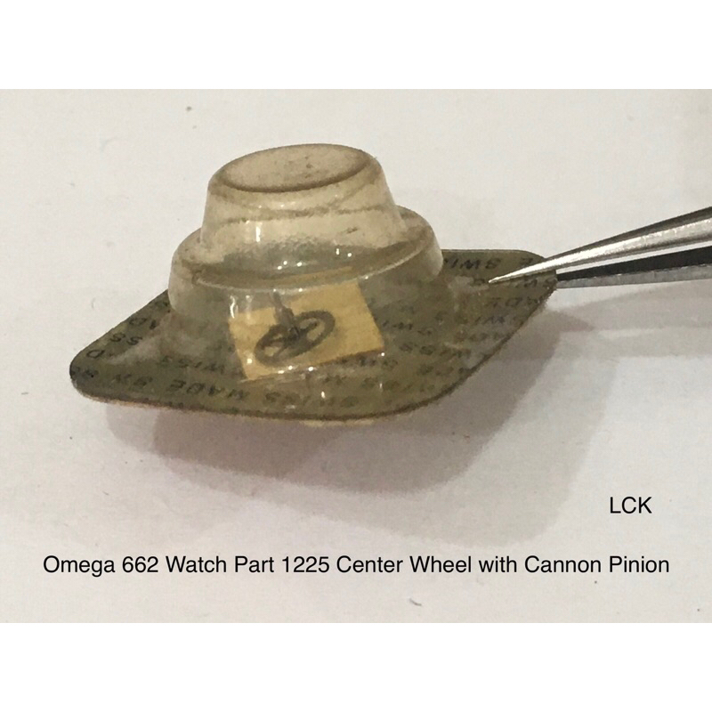 Omega 662 Watch Part 1225 Center Wheel with Cannon Pinion / Omega 662 - 1225 untuk Mesin Jam Tangan 