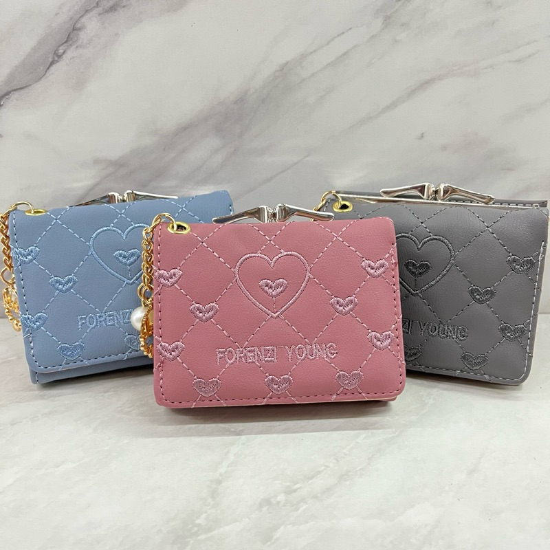 DOMPET WANITA LIPAT KECIL BEHEL GANTUNGAN