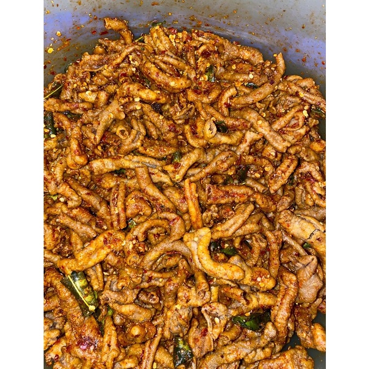 

B3stpr0 USUS CRISPY PEDAS DAUN JERUK USUS KRISPI 1/2 kg Grosir lagi