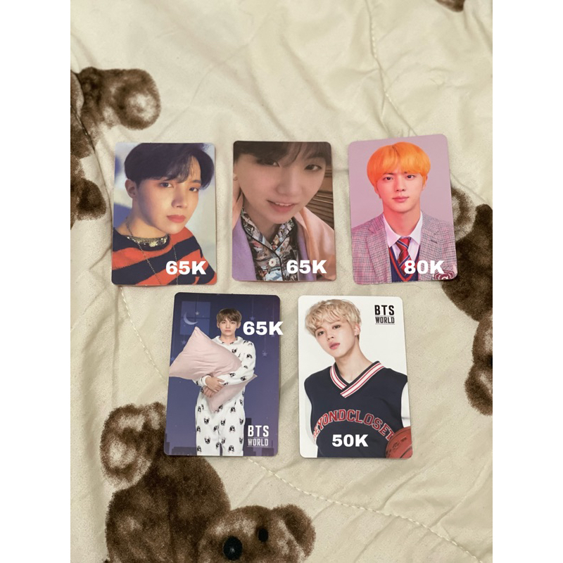 Photocard pc (JIN SUGA JHOPE V JIMIN) BTS LOVE YOURSELF ANSWER VER PERSONA 3 4 VER BTS WORLD