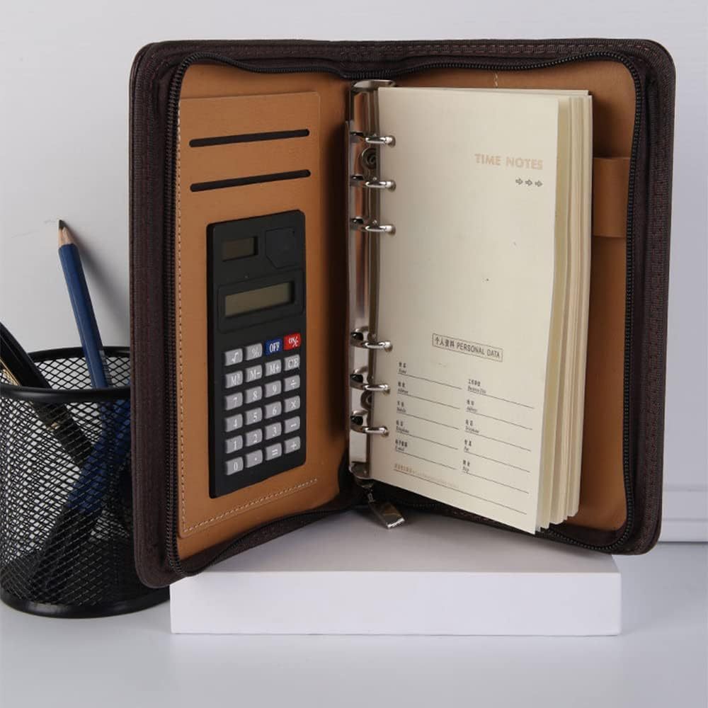 

Buku Catatan Note Cover Kulit Sintetis dengan Kalkulator - Y8302 - Brown