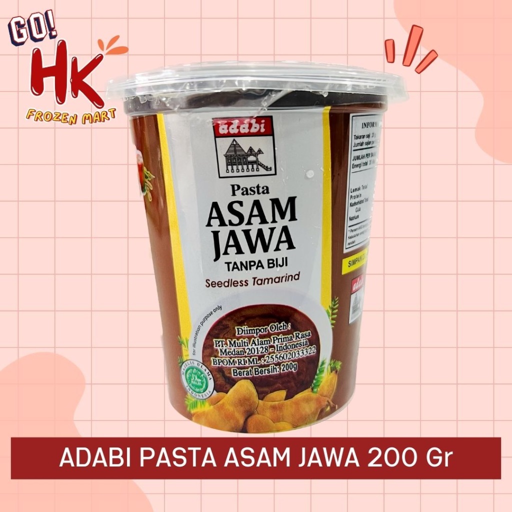 

Adabi Pasta Asam Jawa 200gr | tanpa biji bersih siap makan seedless tamarind HK Frozen Mart