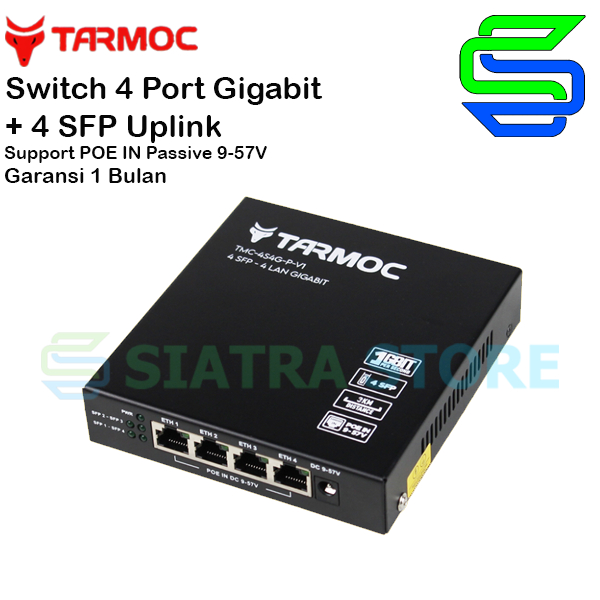 Switch 4 Port Gigabit + 4 SFP Uplink POE | Switch Hub 4 Port Unmanaged