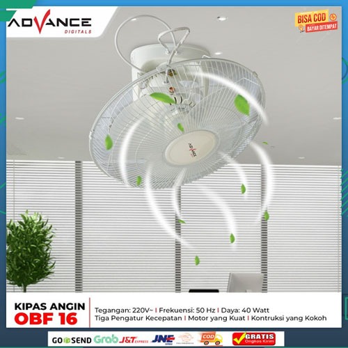 Advance Kipas OBF-16 Kipas Angin 16 Inch Kipas Plafon Garansi Resmi Osilasi 360 terlaris