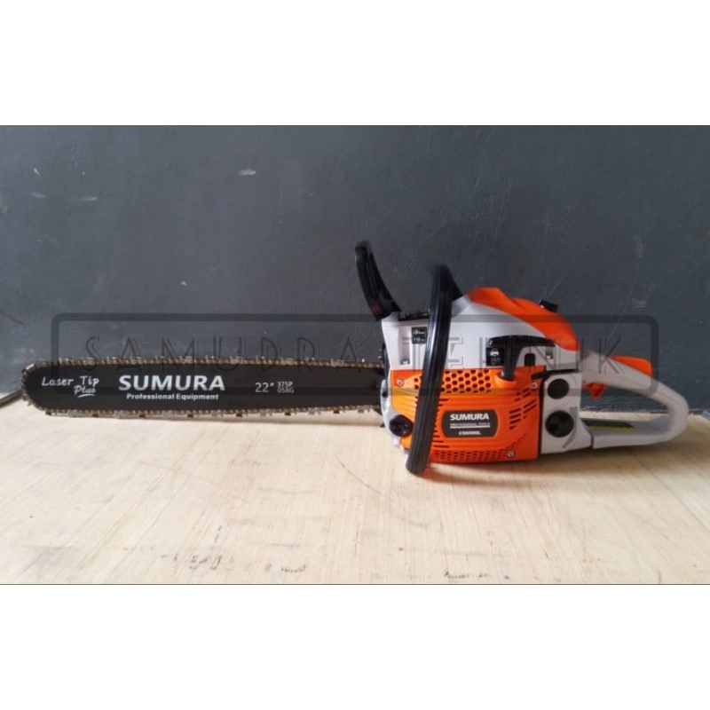 MESIN GERGAJI KAYU CHAINSAW SUMURA 22 INCH LASER TIP CHAINSAW SUMURA CS6500S