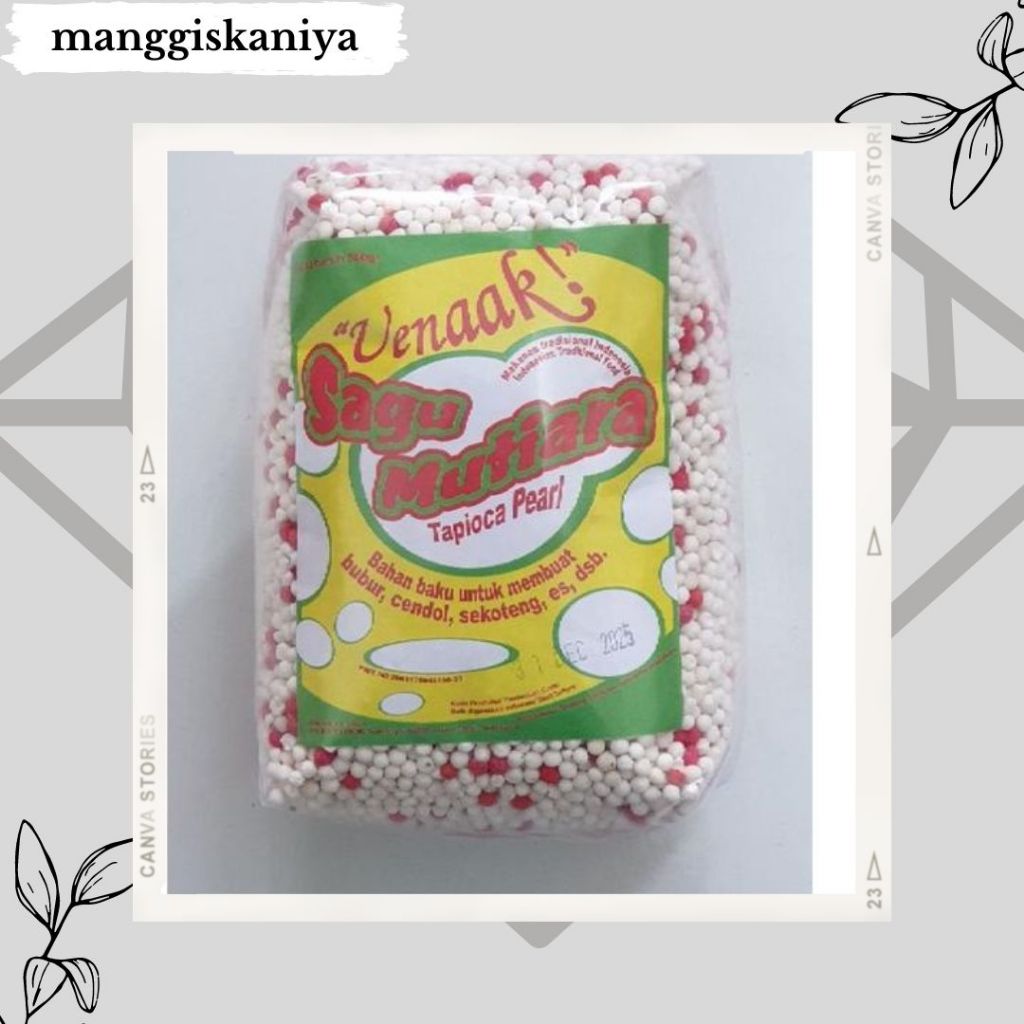 

Sagu Mutiara Warna Warni Merah 500 gr Murah Bahan Bubur Kolak Sagu Mutiara Cap Uenakk