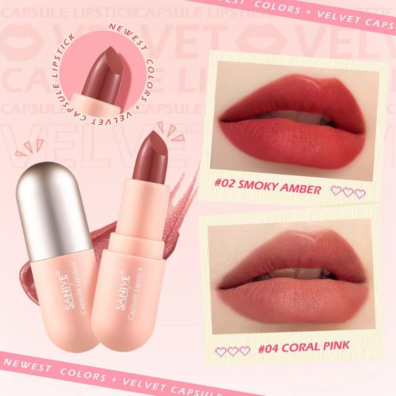 LIPSTIK SANIYE BPOM LIPSTIK VALVET MATTE LIPSTIK TERBARU