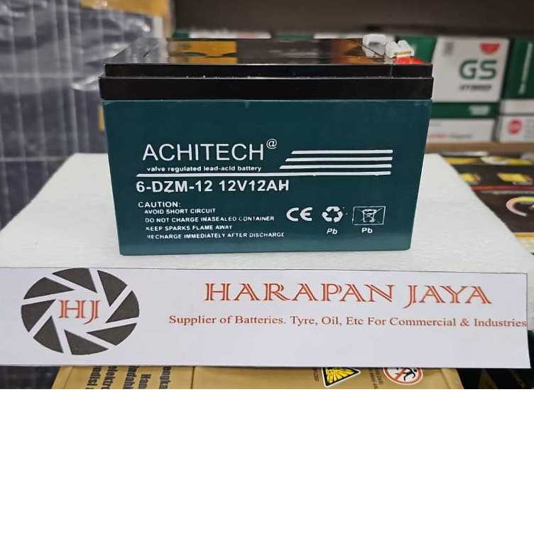 AKI ACHITECH 12V 12AH skun UTK UPS/ GENSET/ SEPEDA LISTRIK