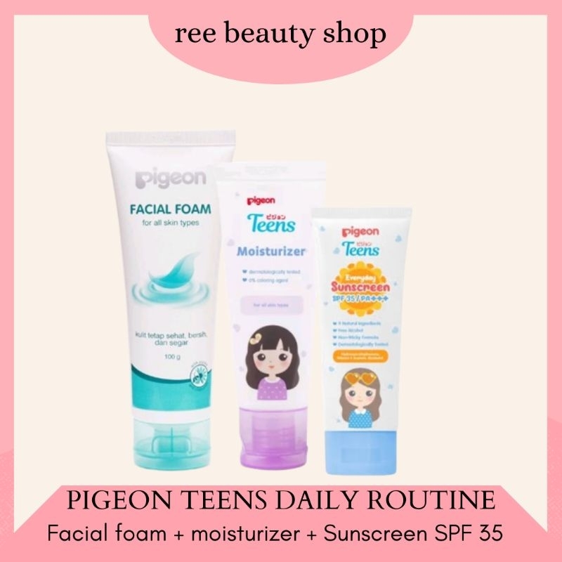 PIGEON TEENS 1 Paket Lengkap Daily Routine Skincare Remaja