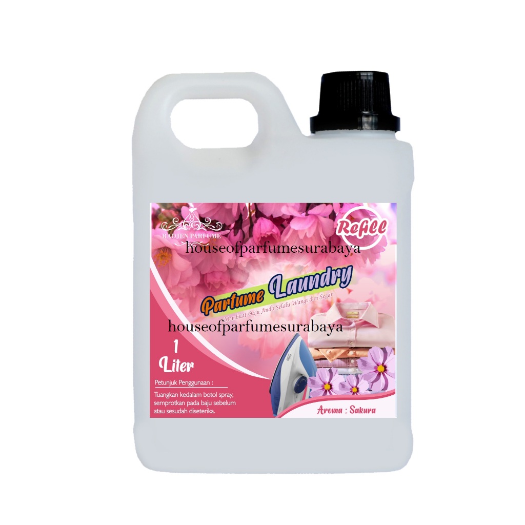 	 PARFUM LAUNDRY BEST SELLER 1 Liter - Bibit Parfum Import Laundry Lama [ Sakura, Sanppy, Green tea, Kopi, Lido] Pewangi Praktis Baju - Pengharum Baju BY RADJEN	