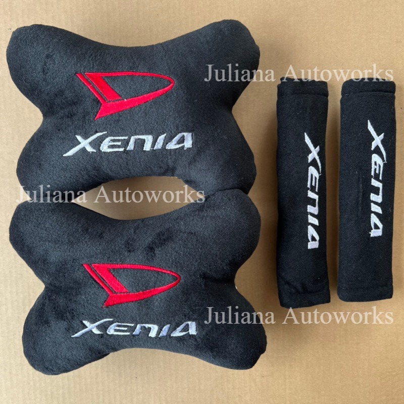 Bantal Mobil Xenia Bantal Leher Jok Mobil Cover Seatbelt Xenia