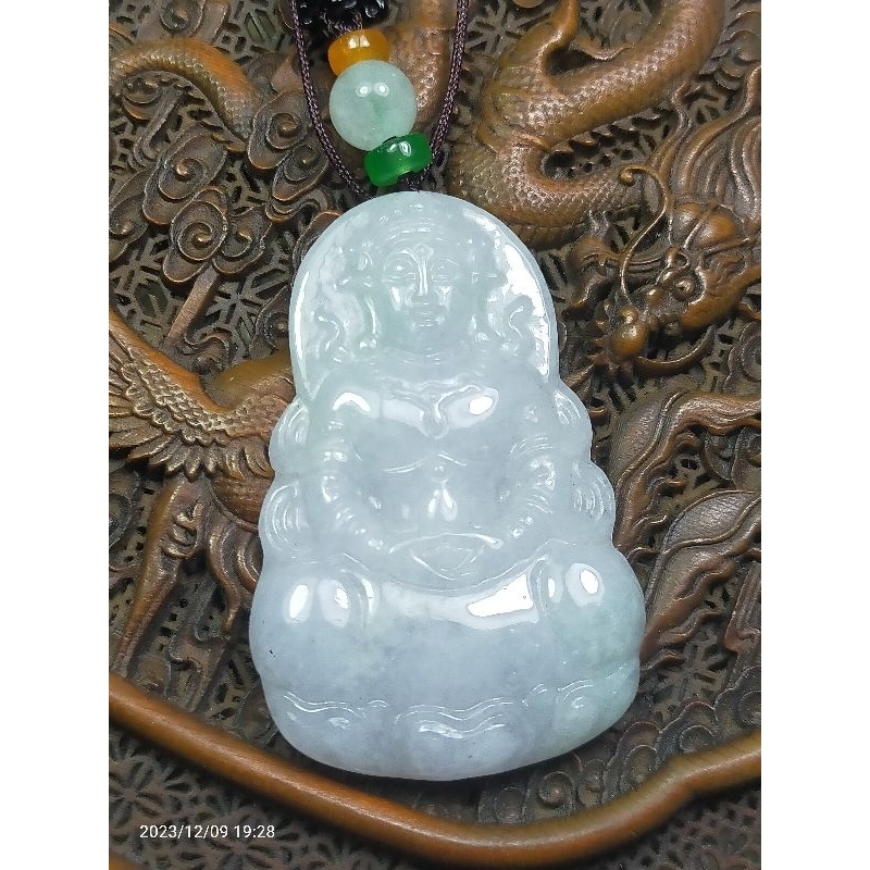 Kalung Liontin Giok Burma Dewi Kwan im / Guan Yin Sertifikat