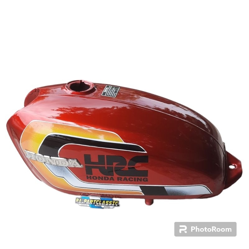 Tangki CB Pres Galvanis Tangki CB100 Cat Original HRC Racing Merah Termurah
