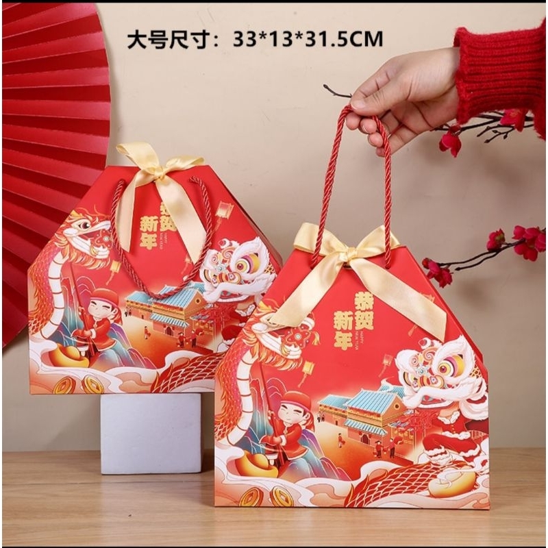 

kotak paperbag imlek hamper, nastar,cookies dsb