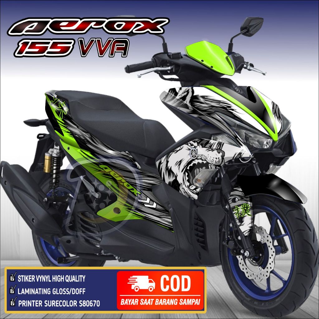 Decal Aerox 155 VVA Lama Striping AEROX 155 Lama Stiker Aerox 155 Old Serigala