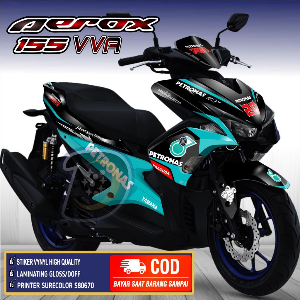 Decal Aerox 155 VVA Lama Striping AEROX 155 Lama Stiker Aerox 155 Old Petronas